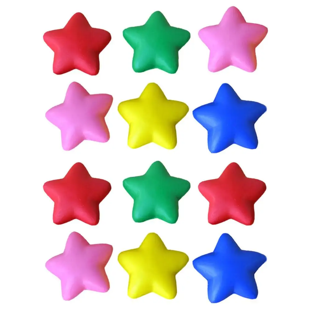 

Funny 12Pcs Soft Foam Anti Stress Ball Toys Squeeze Star Shaped Ball Stress Pressure Relief Relax Novelty Fun Gifts Vent Gag Toy