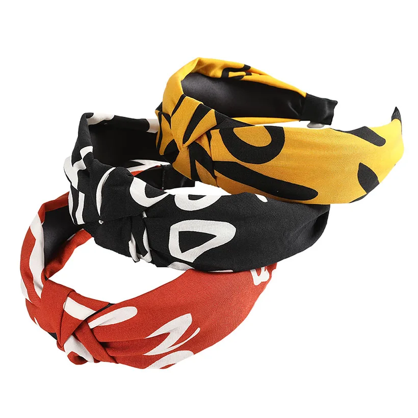 Повязка для волос LEVAO женская с узлом однотонный тюрбан перехлёстом аксессуар на