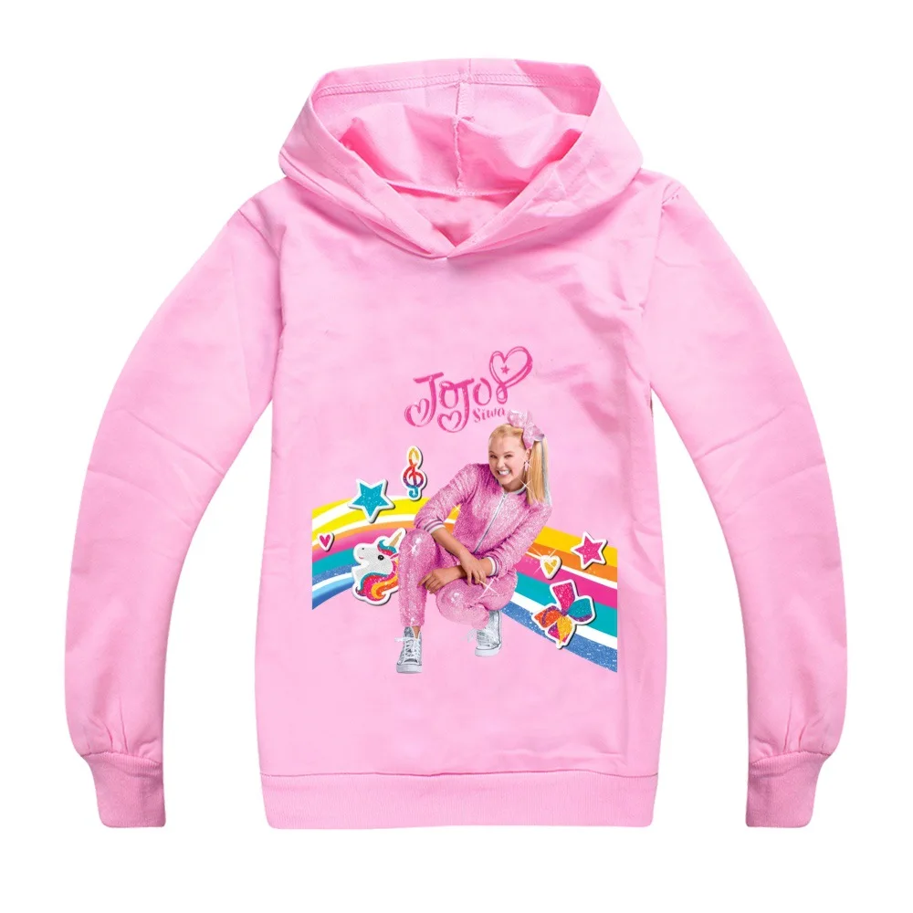

2021 New Girls JOJO SIWA hoodie baby girl sweatshirt Children Clothing kids hoodies clothes boys cotton costume autumn t shirt