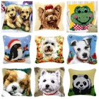 Подушка с вышивкой в виде милых животных, мультяшный 3D крючок, набор новичков, коврик, подушка, полотенце, вышивка, шнурок, аксессуары сделай сам