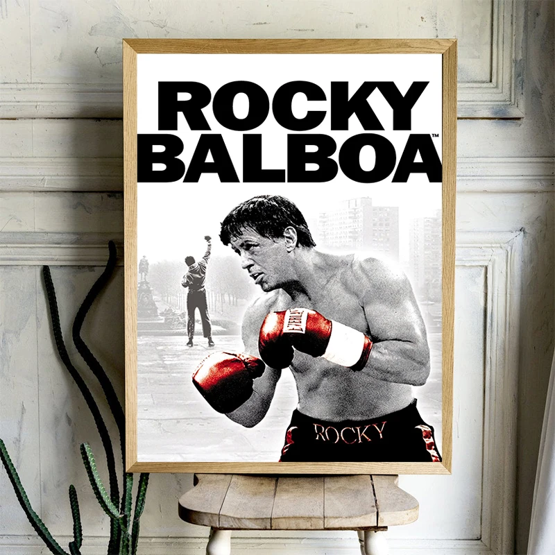 

Rocky Balboa Movie Poster Canvas Painting Wall Art Print Poster Picture Decorative Painting Living Room Home Decoration
