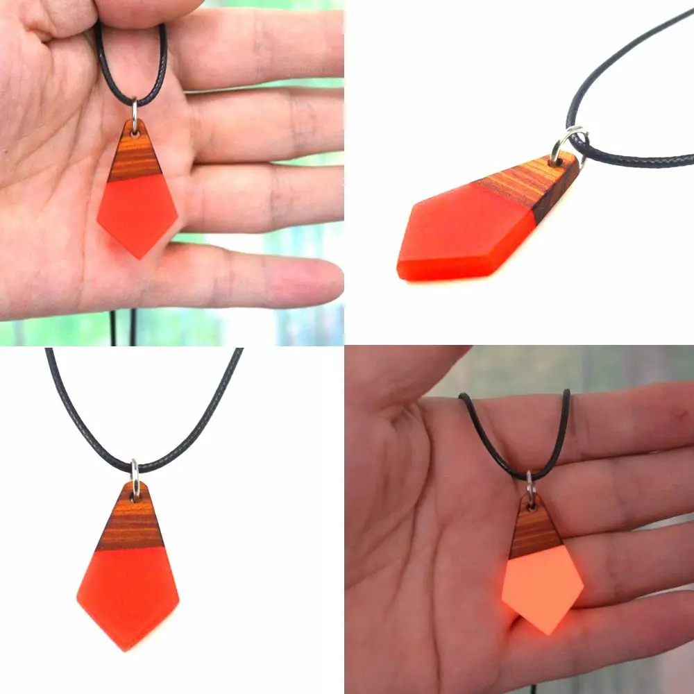 Ожерелье с подвеской синим светом модное энергетическое светящееся ночью