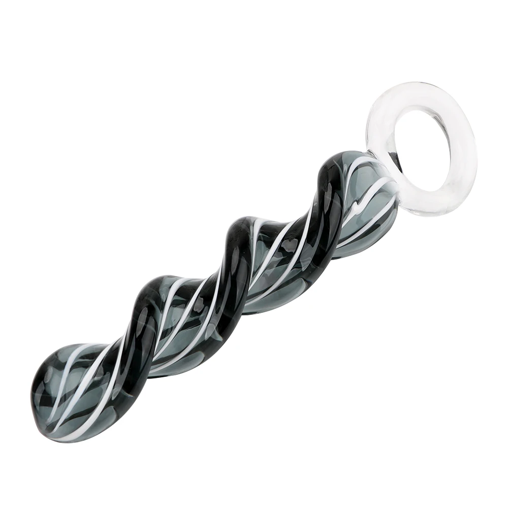 Оло стекло спираль Анальная пробка Хрустальный пенис массажер простаты