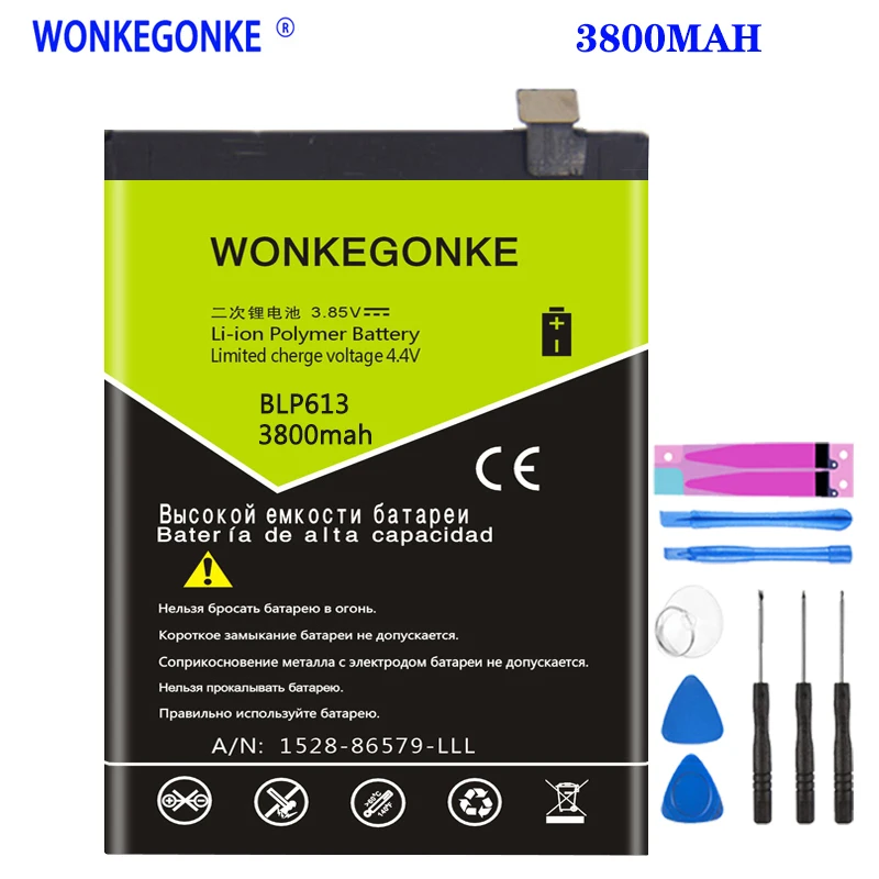 

Аккумулятор WONKEGONKE BLP613 для OnePlus 3 One Plus 3, высококачественный аккумулятор + Инструменты