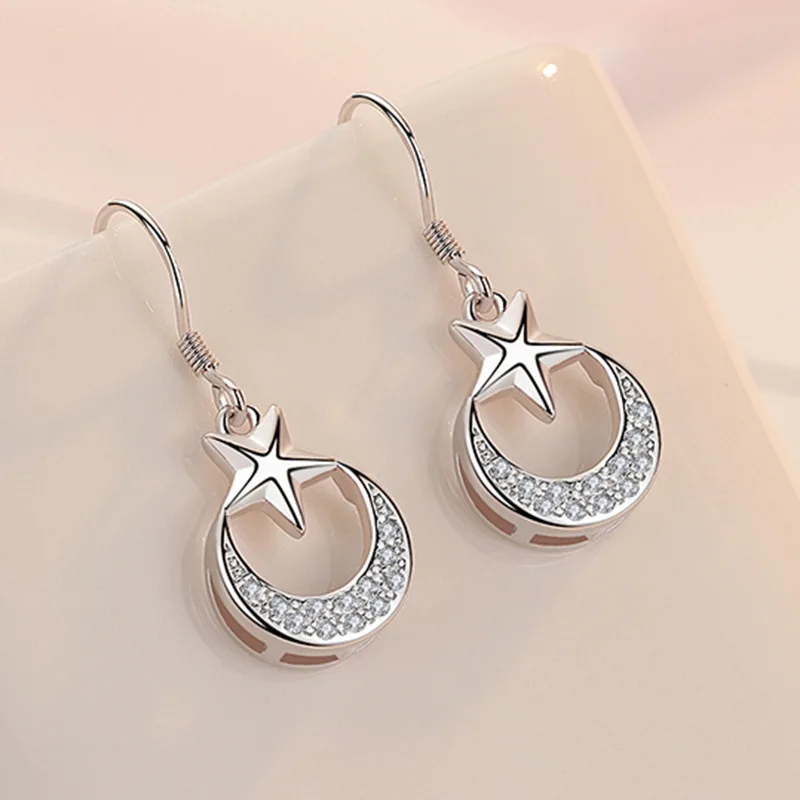 

Серьги-подвески из стерлингового серебра 925 пробы с кисточкой и звездой для женщин и девушек элегантные модные ювелирные изделия для свадеб...