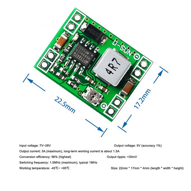 Мини DC Boost Buck 3A 24 12 в 9 5 понижающий модуль питания преобразователь напряжения