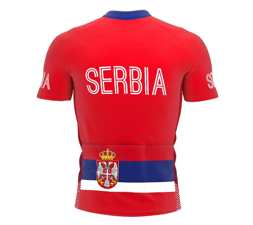 

2021 new serbia men's full zipper bicycle short-sleeved cycling jersey