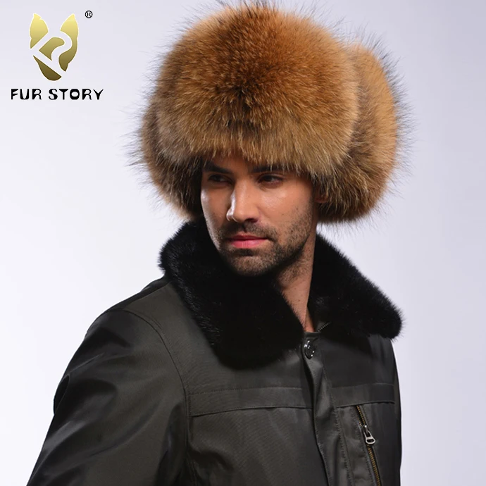 Шапка из натурального Лисьего меха зимняя мужская меховая шапка Советская