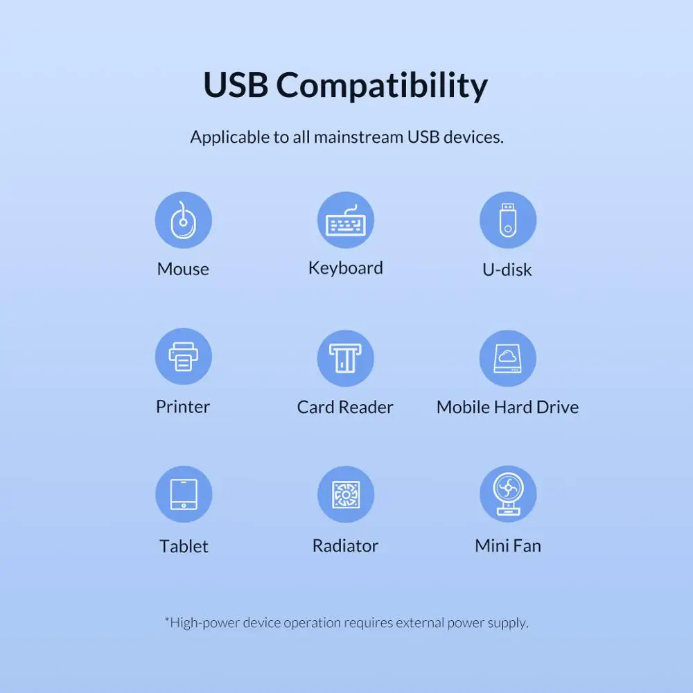 ORICO мульти USB3.0 концентратор 5 гбит/с 4 7 портами USB сплиттер OTG адаптер с интерфейсом