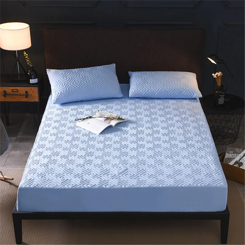 Супер водонепроницаемый стеганый матрас крышка пропускающего воздух кровать