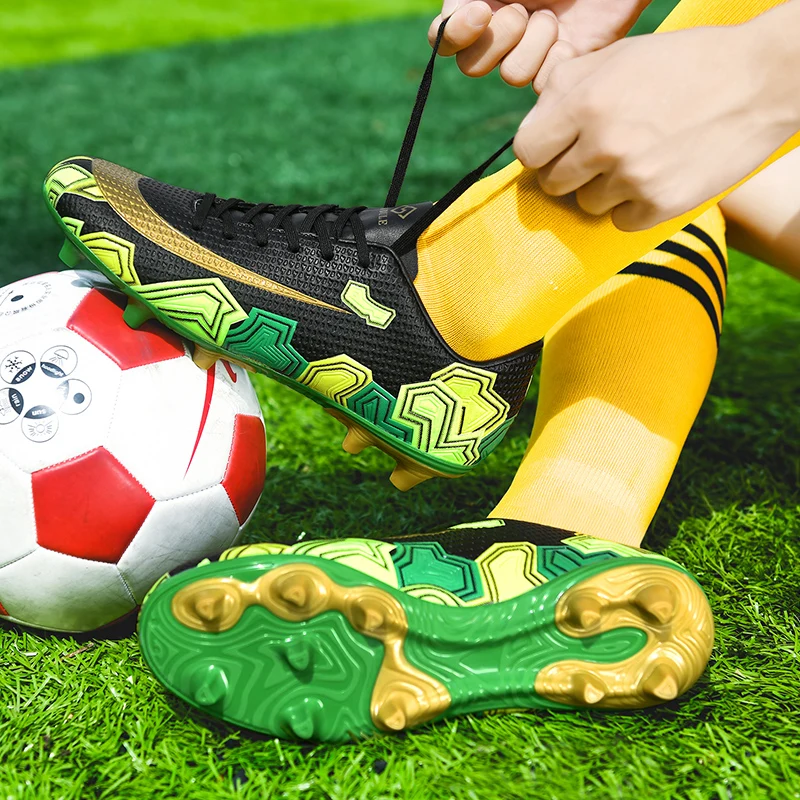 R.xjian футбольная обувь FG Мужская футбольные бутсы тренировочные высокие
