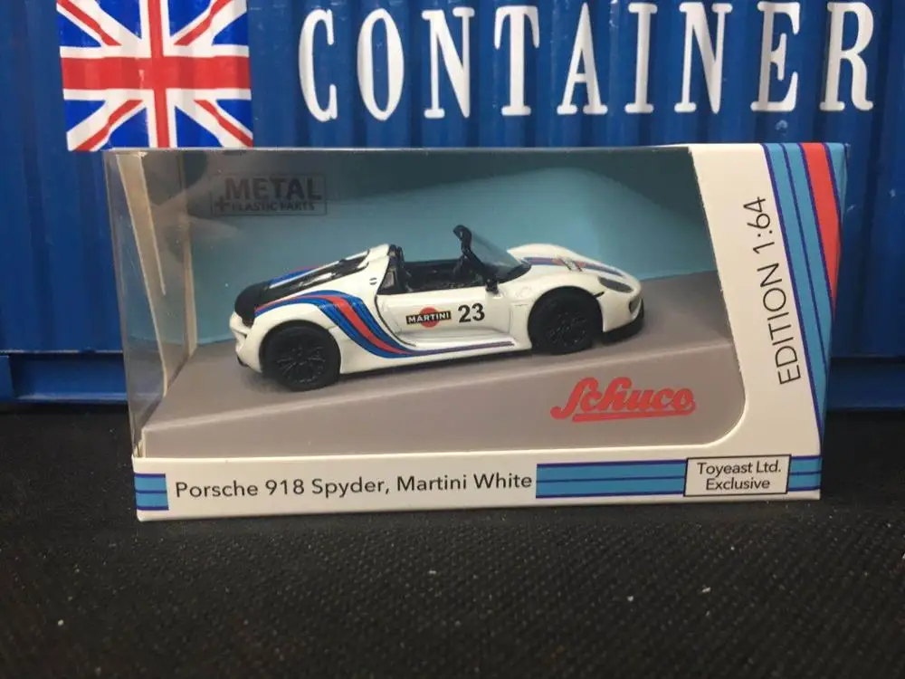 

Schuco 1/64 Porsche 918 Spyder Martini Die Cast Model Car Collection Limited