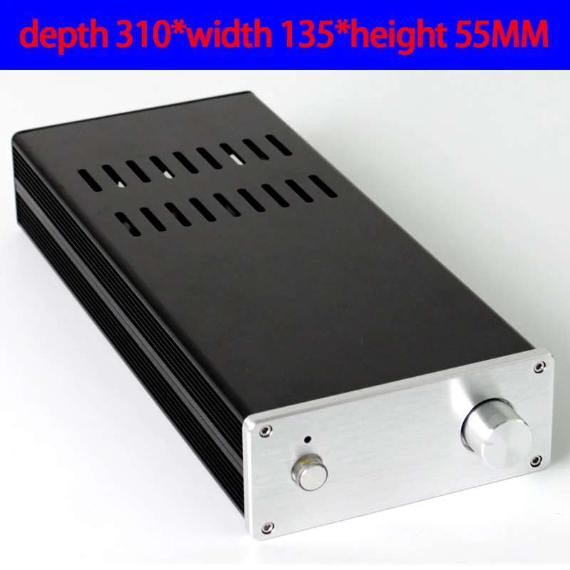 

KYYSLB 310*135*55MM CJ-156 Mini Amplifier Small Chassis Cabinet DIY Shell with Knob Amplifier Switch Amplifier Shell
