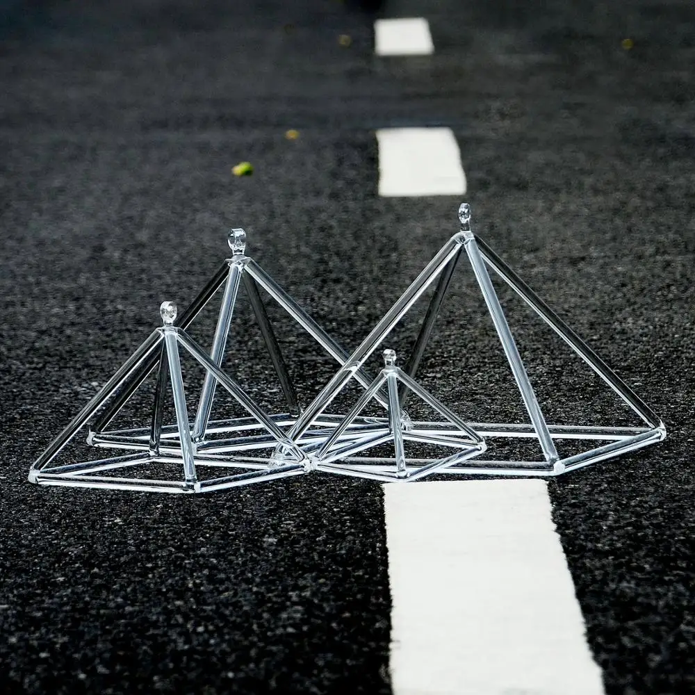 Пирамиды из прозрачного кварцевого кристалла для заживления звука 4 5 6 дюймов 3