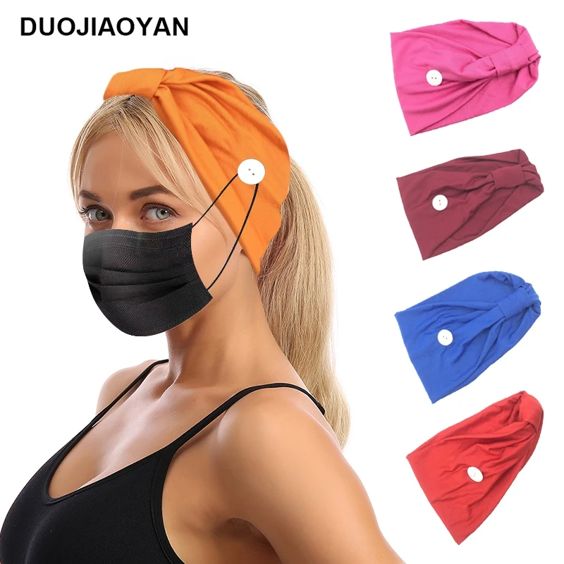 

DUOJIAOYAN The New Mask Partner Customized Anti-leak Mask Hair Band Bow Elastic Band Hair Band Side Button Hair Hoop Femal