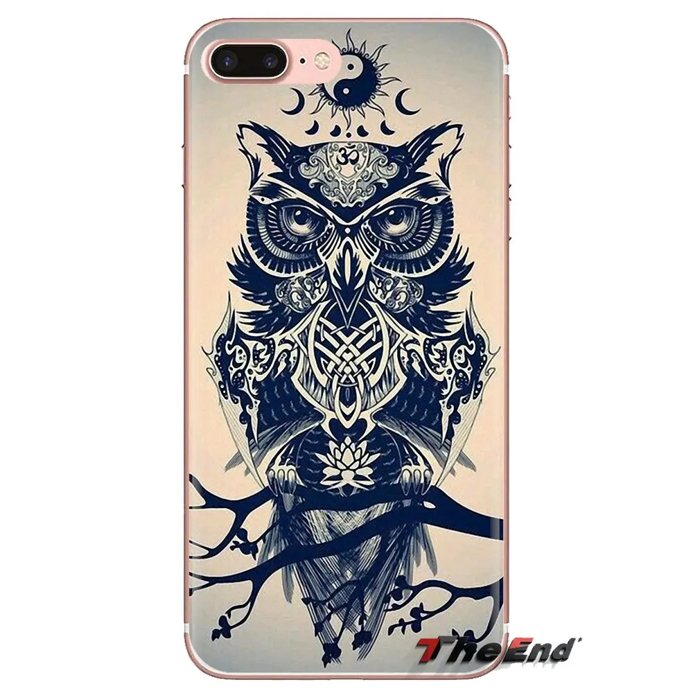 Transparent Soft Cases Covers For HTC U11 One M7 M8 A9 M9 M10 E9 Desire 630 530 626 628 816 820 Motorola G G2 G3 owl art lovely |