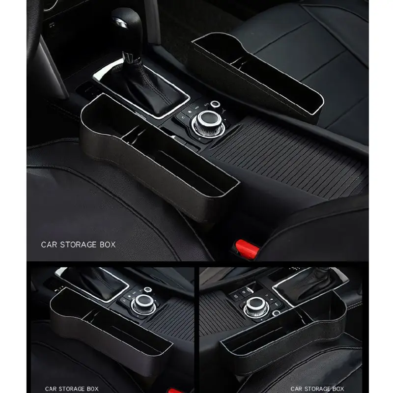 

Multifunctional Car Seat Organizer Front Seat Filler Leather Storage Box Decor E7CA