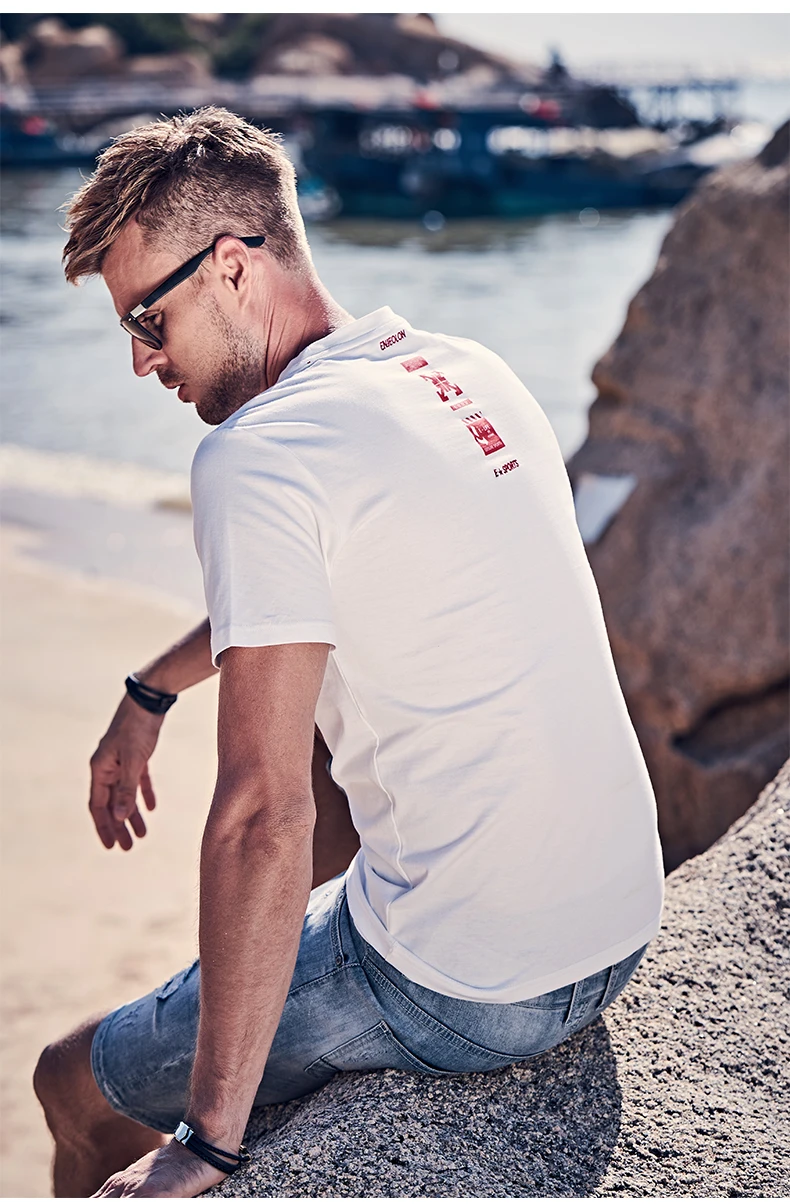 

YTX663 2021 summer new men's Korean round neck cotton printed short-sleeved T-shirt