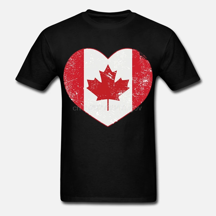 Крутая футболка с принтом канадского сердца флага кленового листа Канадская