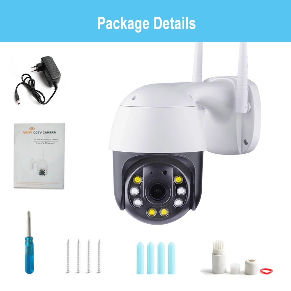 IP-камера Smart 2 5 мини-Купол PTZ дюйма 1080P МП 3 Мп двустороннее аудио ИК 50 м