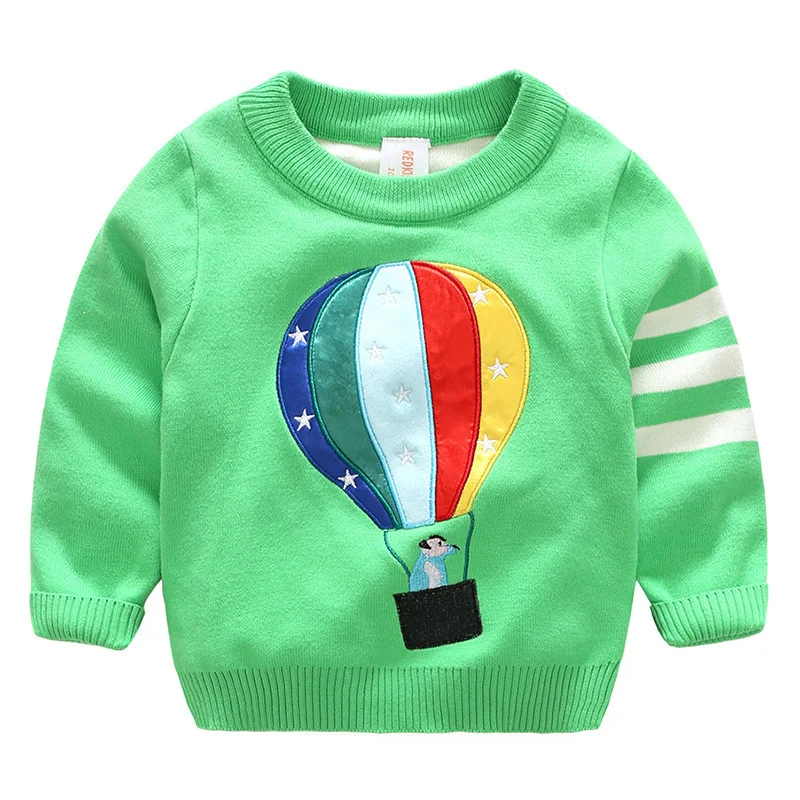 2021 свитера для мальчиков пуловер с принтом воздушных шаров вязаные