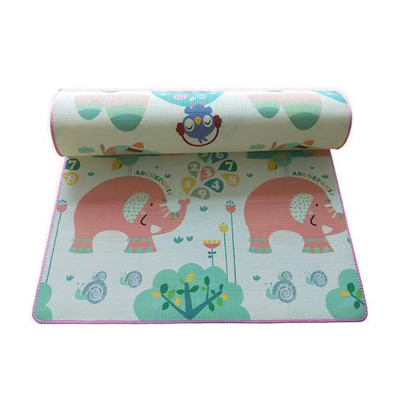 Двусторонний детский коврик для ползания Мультяшные животные 5 мм