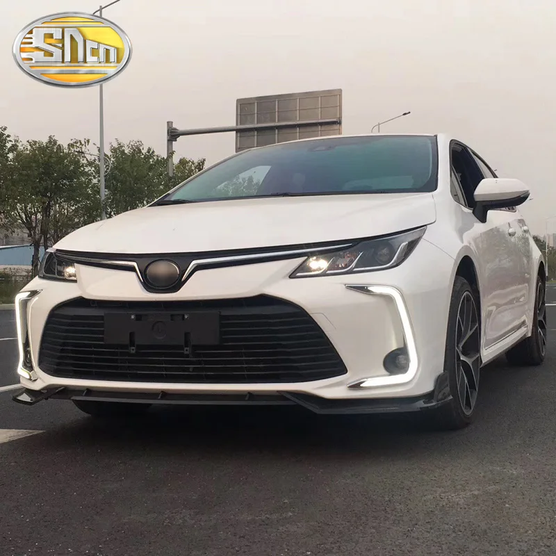 Для Toyota Corolla динамический старт последовательный желтый указатель поворота ночной синий водонепроницаемый автомобильный DRL Светодиодный дневной ходовой светильник
