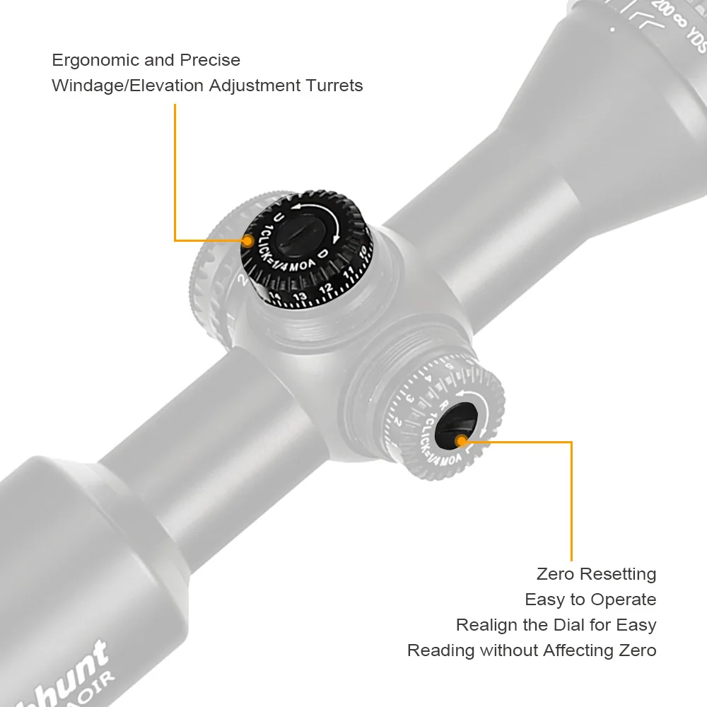 Ohhunt 4x32 AO мини Mil Dot двойной цвет с подсветкой Стекло травленая сетка охотничий