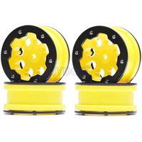 4pcs yellow 1 9 8hole plastic 544026mm beadlock wheels hub tires for rc 110 crawler traxxas trx 4 axial scx10 tamiya cc01