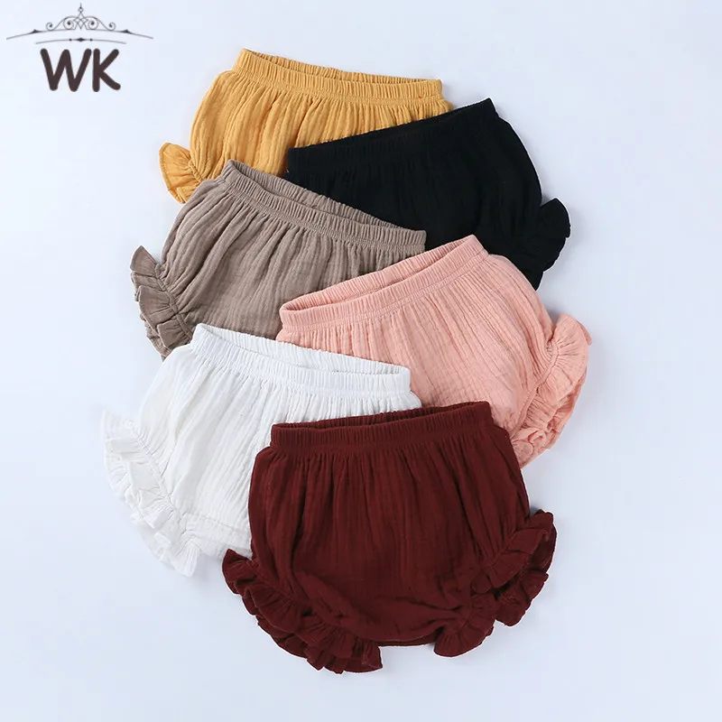 

Летние шорты для маленьких девочек и мальчиков детская одежда из льна и хлопка Одежда для детей удобные штаны для новорожденных, для малыше...