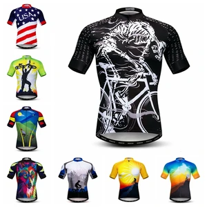 2021 Cycling Jersey Men Bike Road MTB bicycle Clothing Summer Maillot Mountain Road Racing Top Ropa Ciclismo Shirt  Skull White