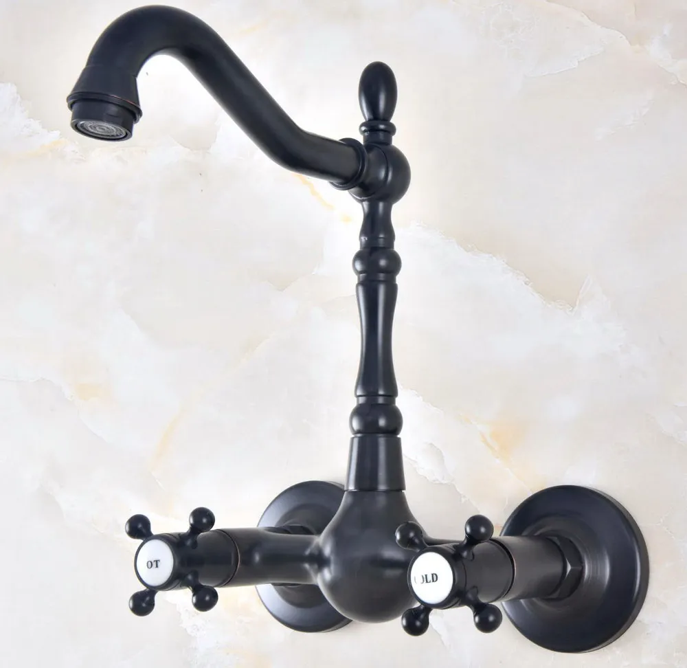 Черный Масло втирают античная латунь ванная комната кухонная раковина смеситель