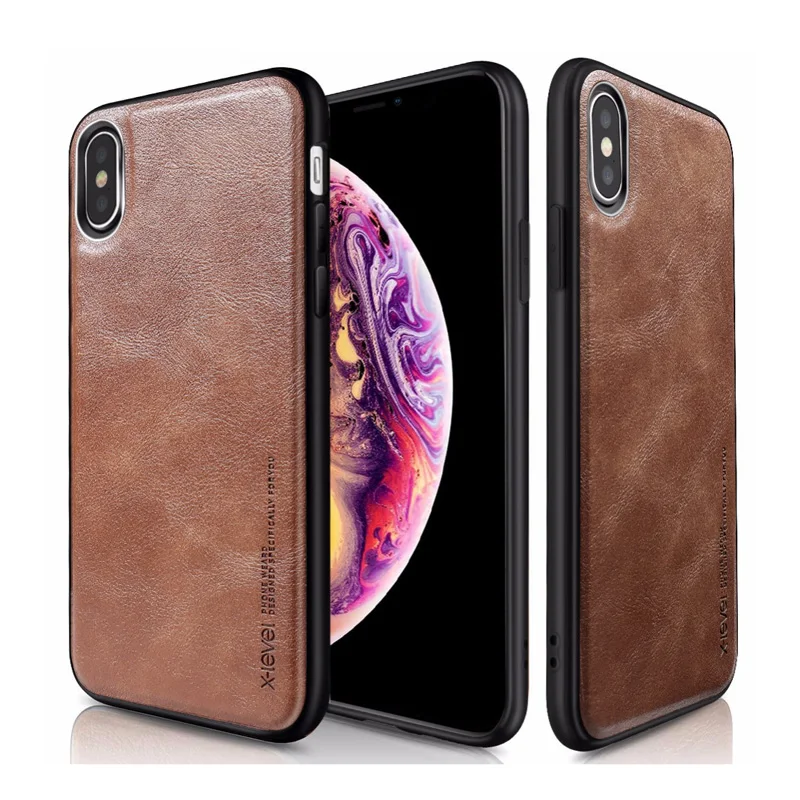 Для iPhone XR чехол для XS Max X Level роскошный винтажный кожаный 7 Plus 6s Funda|Бамперы| |