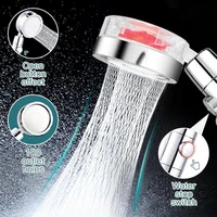 bath shower head 3 modes adjustable 360 rotated rainfall shower head high pressure hand held pressurized shower accessories