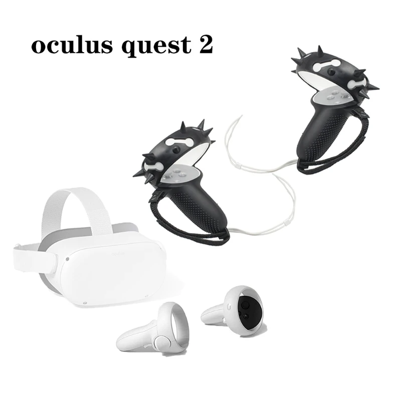 

Collision Avoidance Protection Knuckle Strap Silicone Case Handle Grip Strap Grip Cover for -Oculus Quest 2 VR Touch J60A