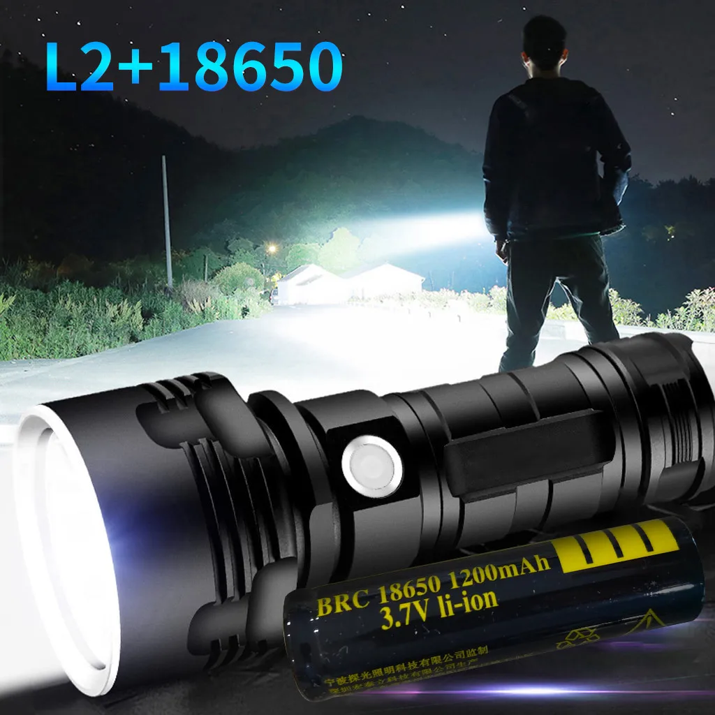 Супер мощный XHP50 светодиодный фонарик XM L2 открытый LightingTactical фонарь USB