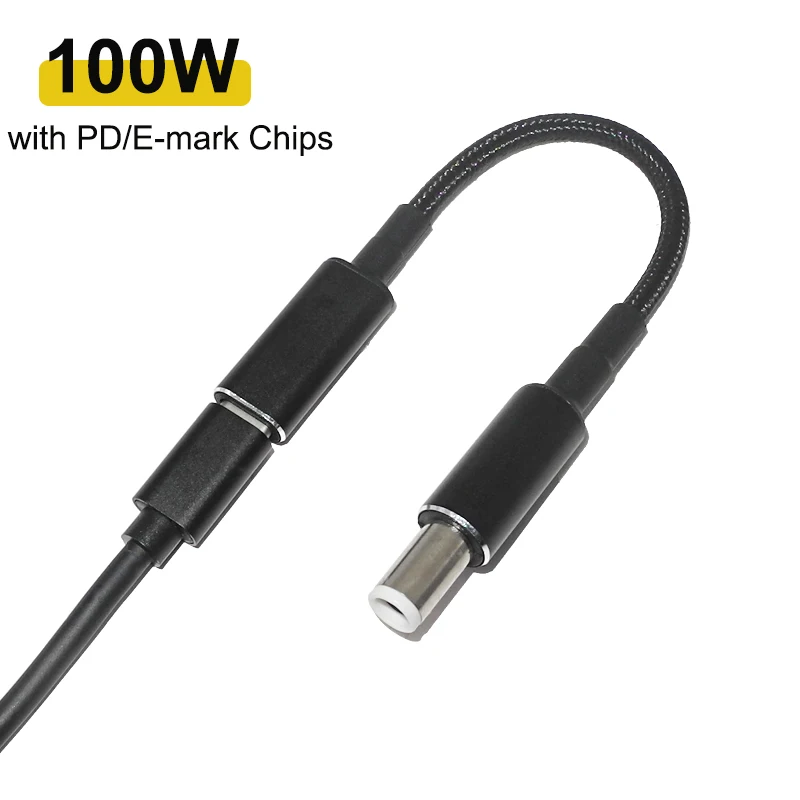 Конвертер адаптера 100 Вт Type C USB-C кабель для быстрой зарядки PD шнур с разъемом USB