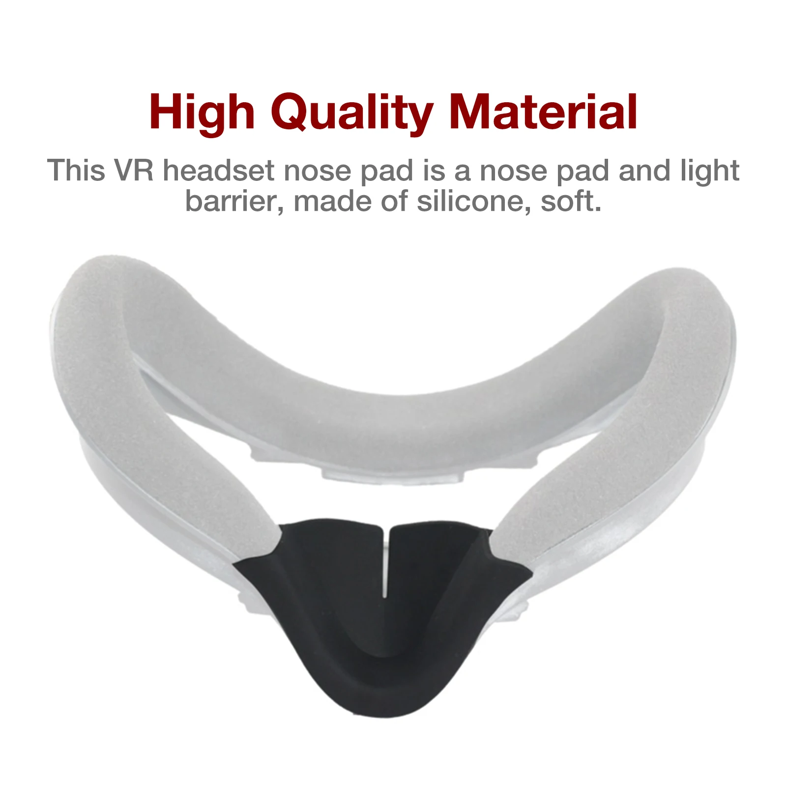 

For Oculus Quest 2 VR Headset Black Silicone Nose Pad Shading Cover Cushion Eye Mask Support Holder For Quest2 VR Accessories