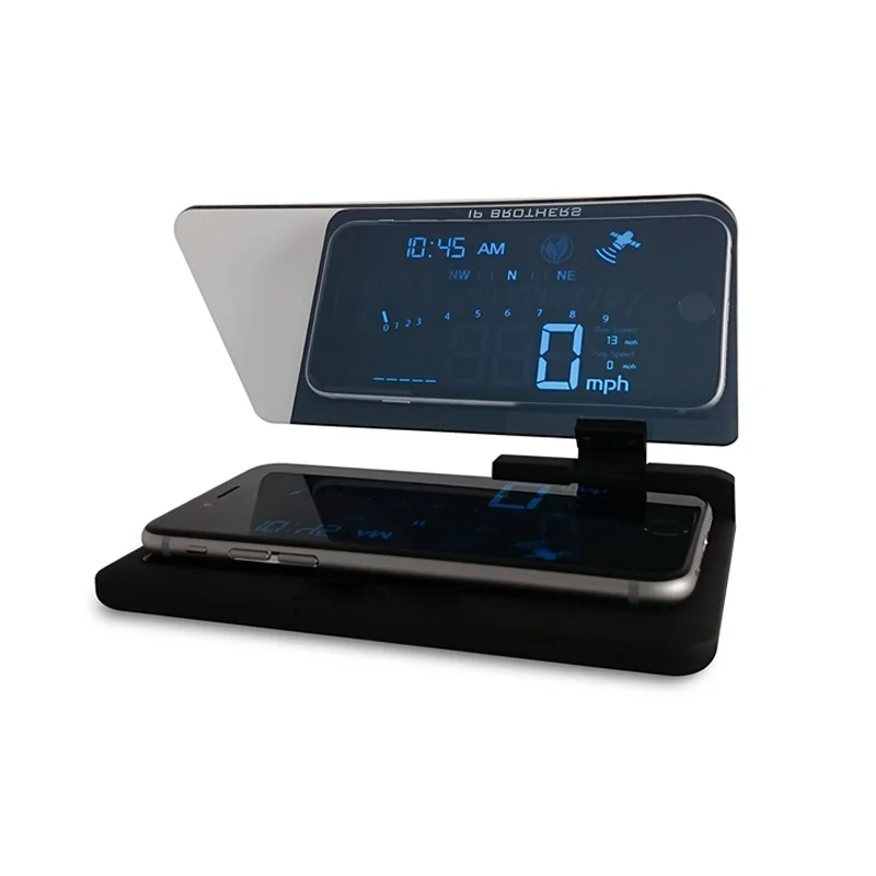 Universal Smartphone Projector HUD Head Up Display Holder Car GPS Navigator Car Mount Stand Phone Holder Black Non-slip Mat
