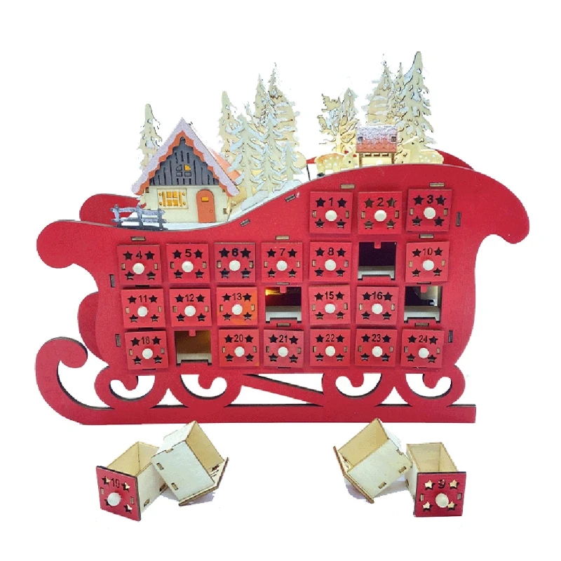 

Рождественское украшение, деревянные украшения для рождевечерние, дома, спальни, настольное украшение, светодиодные украшения