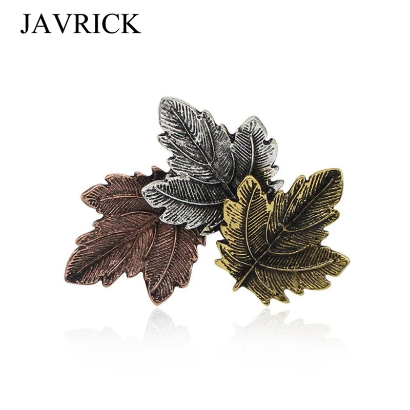 Винтажные Броши шпильки для девочек брошь в виде кленового листа бронзовые