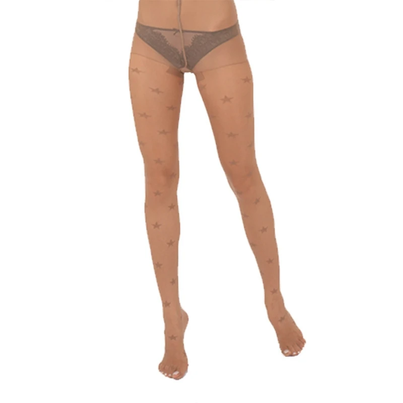 Женские колготки с высокой талией принтом звезд цвет в ассортименте|Колготки| |