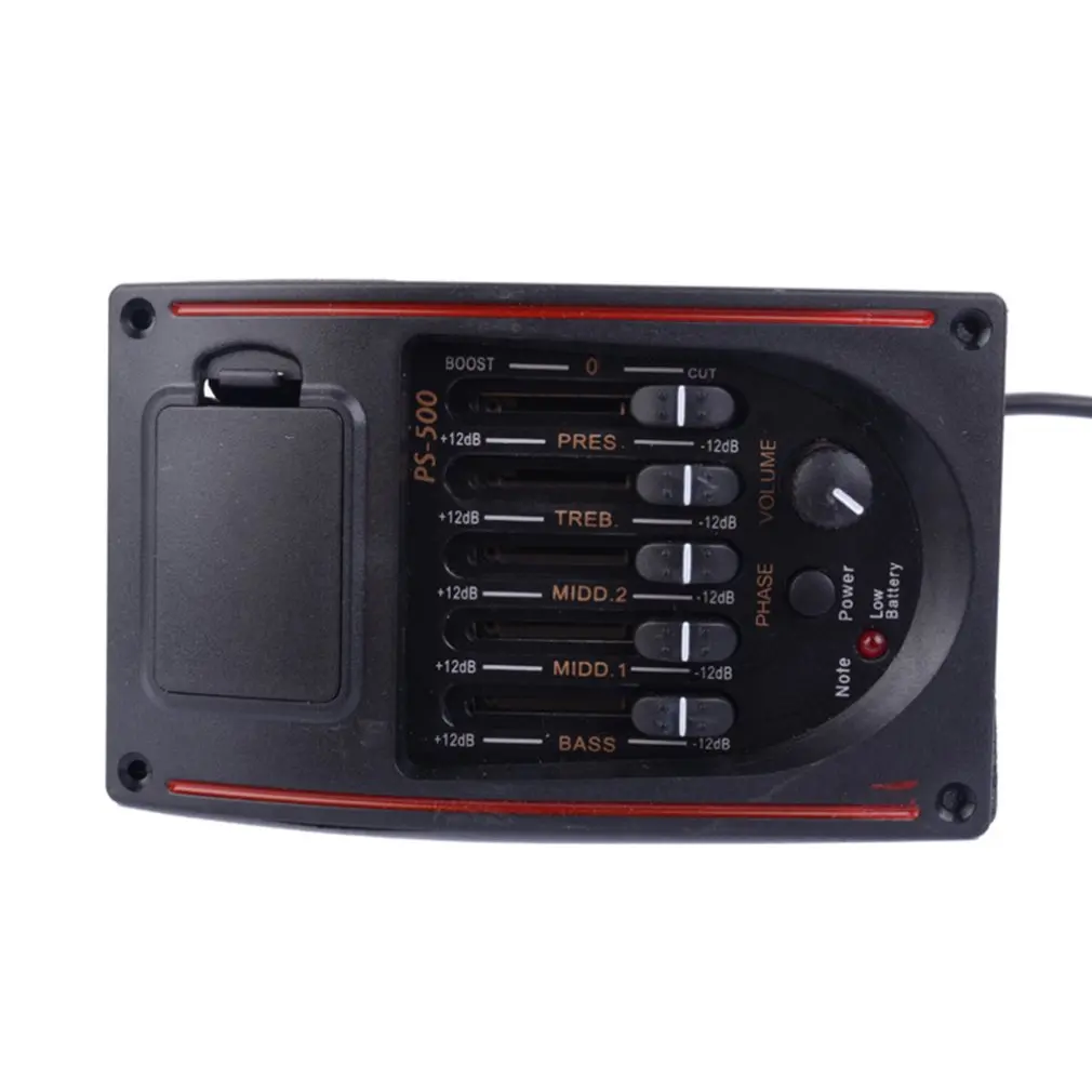 Ps 500 Pickup 5 полосный акустический эквалайзер для гитары Preamp пьезо пикап тюнер Beat