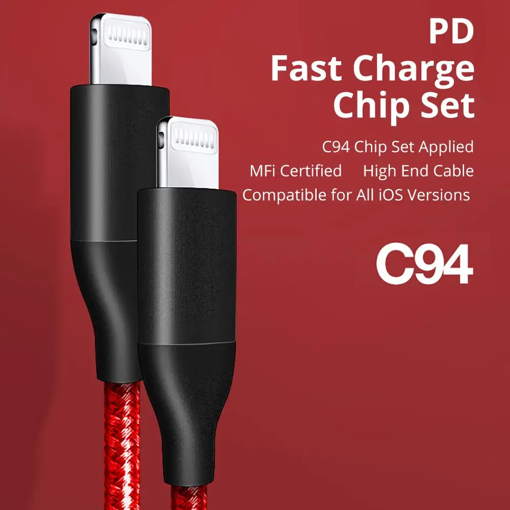 Зарядный кабель iSky MFi USB C для iPhone 11X8 7 6 5 XR XsMax Pro PD сертифицированный быстрой