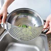 1pc strainer steel pasta spaghetti practical strainer tool for home kitchen pan draining drainer pot draining h1q8