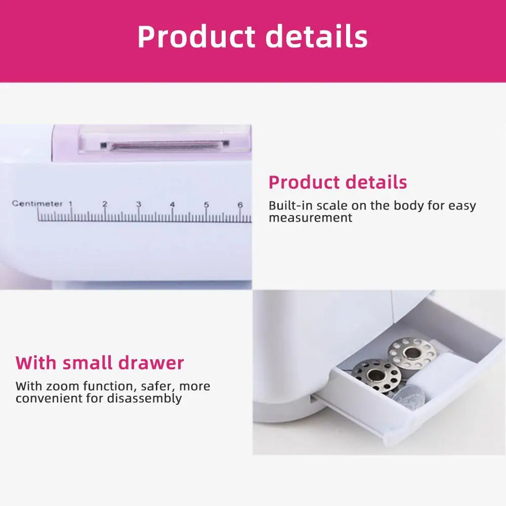 

7.2W Mini Portable Handheld Sewing Machines Stitch Sew Needlework Cordless Clothes Fabrics Electrec Sewing Machine Stitch Set