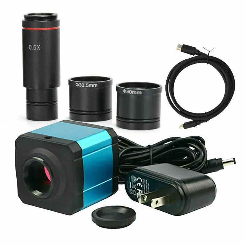 

USB 14MP HDMI Microscope Digital Camera CCD Electronic Eyepiece W/Adapter Lens