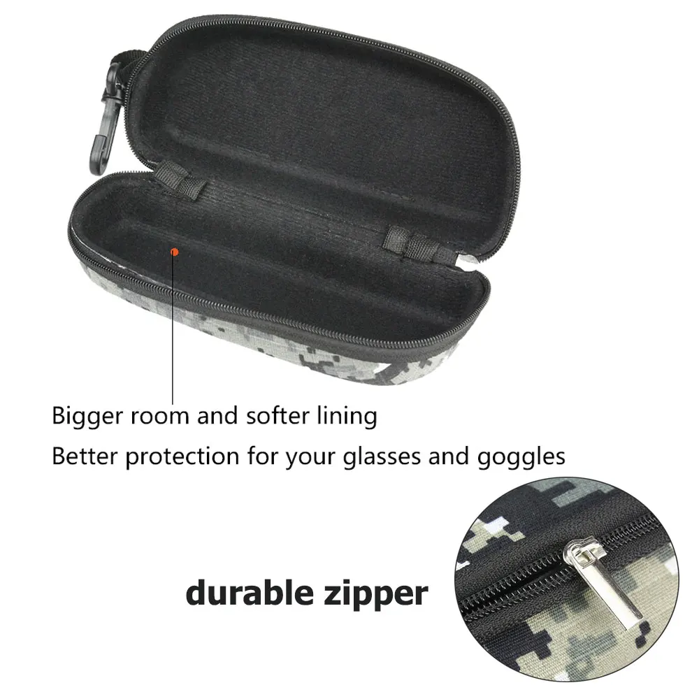 Тактический камуфляжный чехол для солнцезащитных очков на молнии из ЭВА уличный