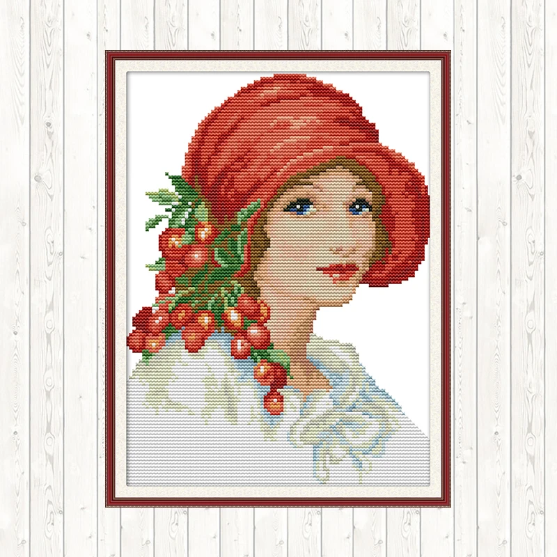 Joy Sunday Женская ткань для вышивки крестиком наборы 14CT 11CT вышивка DMC сделай сам