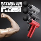 Массажный пистолет для глубоких тканей, с ЖК-дисплеем, перкуссионный Массажер для мышц, для фитнеса, обезболивающий, ручной Электрический массажер для тела